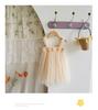 Rochie de Plajă Summer cu Bretele din Plasă și Flori 3D pentru Fete Dulci - Fustă Pufoasă de Prințesă pentru Bebelușe.
