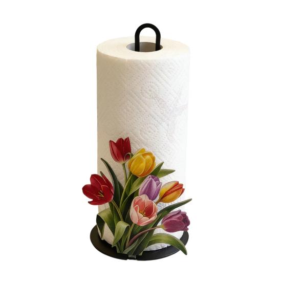 

Paper Towel Holder with Cute Pattern Design Kitchen Paper Roll Stand No Assembly Needed Kitchen Organizer