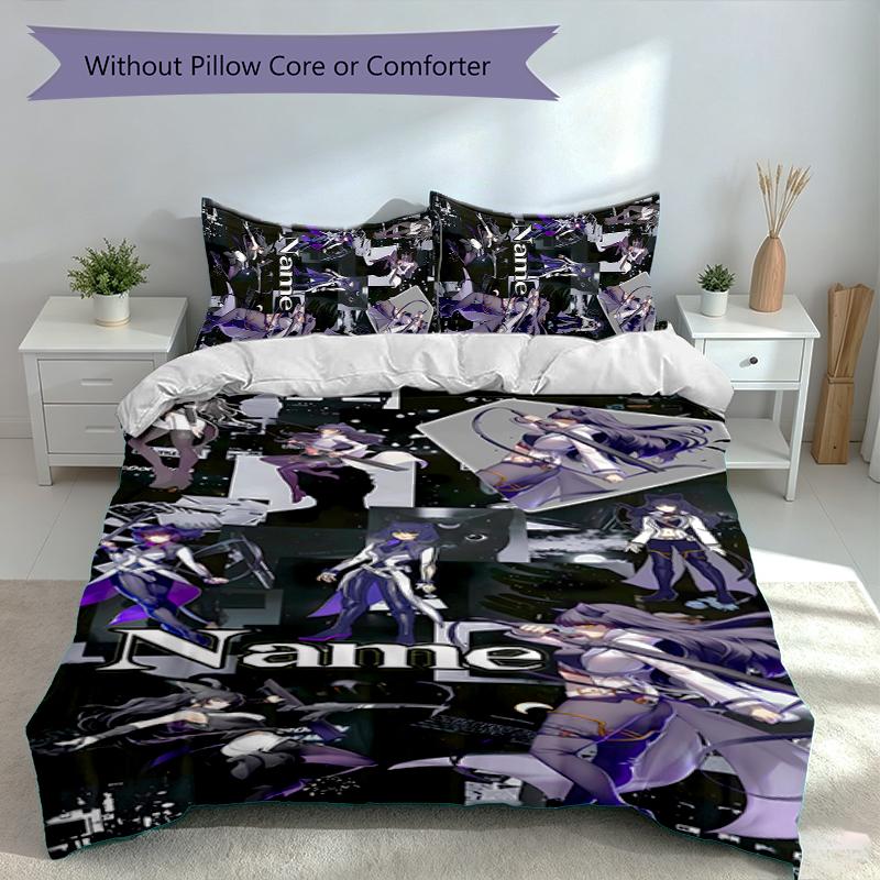 3pcs Custom Name RWBY Volume Bedding Set,Includes 1 Duvet Cover and 2 Pillowcases,All-season Bedroom Decor