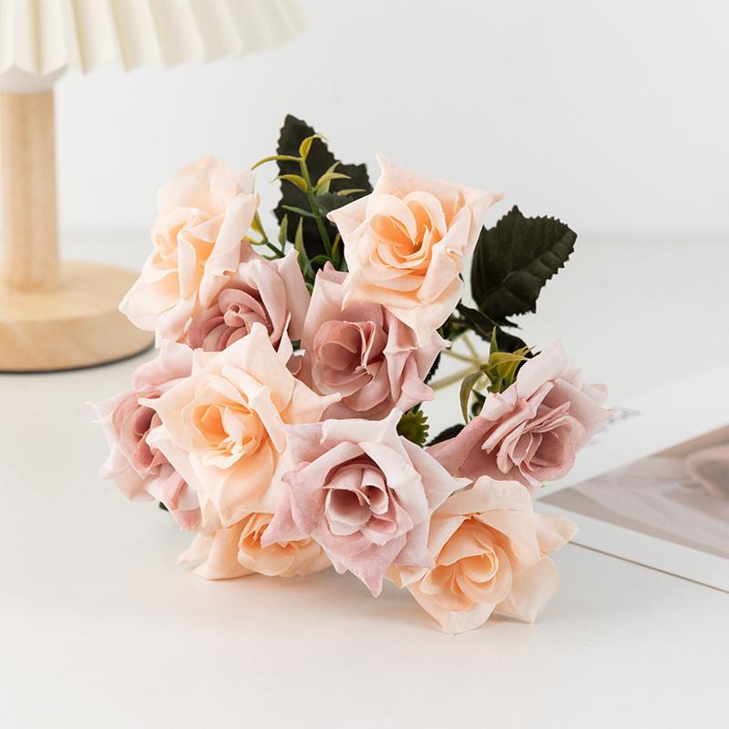 Flower Simulation Rose Dining Table Living Room Decoration Props Fake Flowers