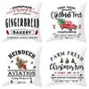Cross-border Wholesale Christmas Pillow Covers Printed Holiday Sofa Car Pillow Waist Back Cushion Cover