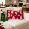 Christmas Green Pillowcase 11.81 X 19.68 Inches Christmas Tree With Snowflakes Throw Pillowcase