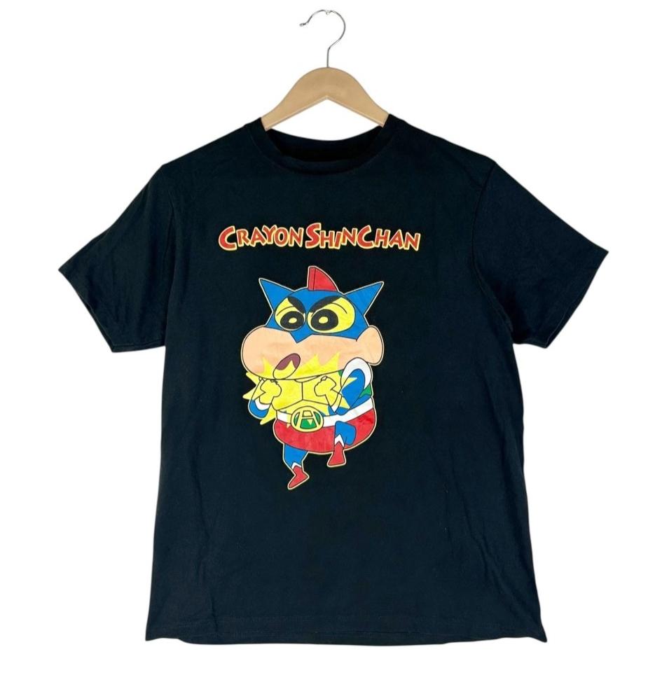 

Crayon Shin Chan Action KaUnisex Anime Printed T Shirt Unisex Casual Streetwear Loose Short Sleeve Tops S