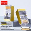 Conectores RJ45 Blindados Cat5e Shengwei, Banhados a Ouro 3 Mícron, Pacote com 50