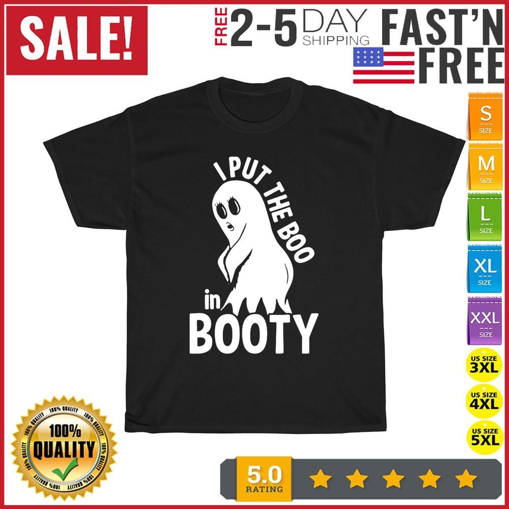 I Put The Boo In Booty Funny Halloween Vintage T Shirt Men Women Fashion NEW