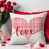 Valentine's Day Pillowcase Spring Farmhouse Decoration Red Pink Truck Love My Heart Home Sofa Decoration Decoration