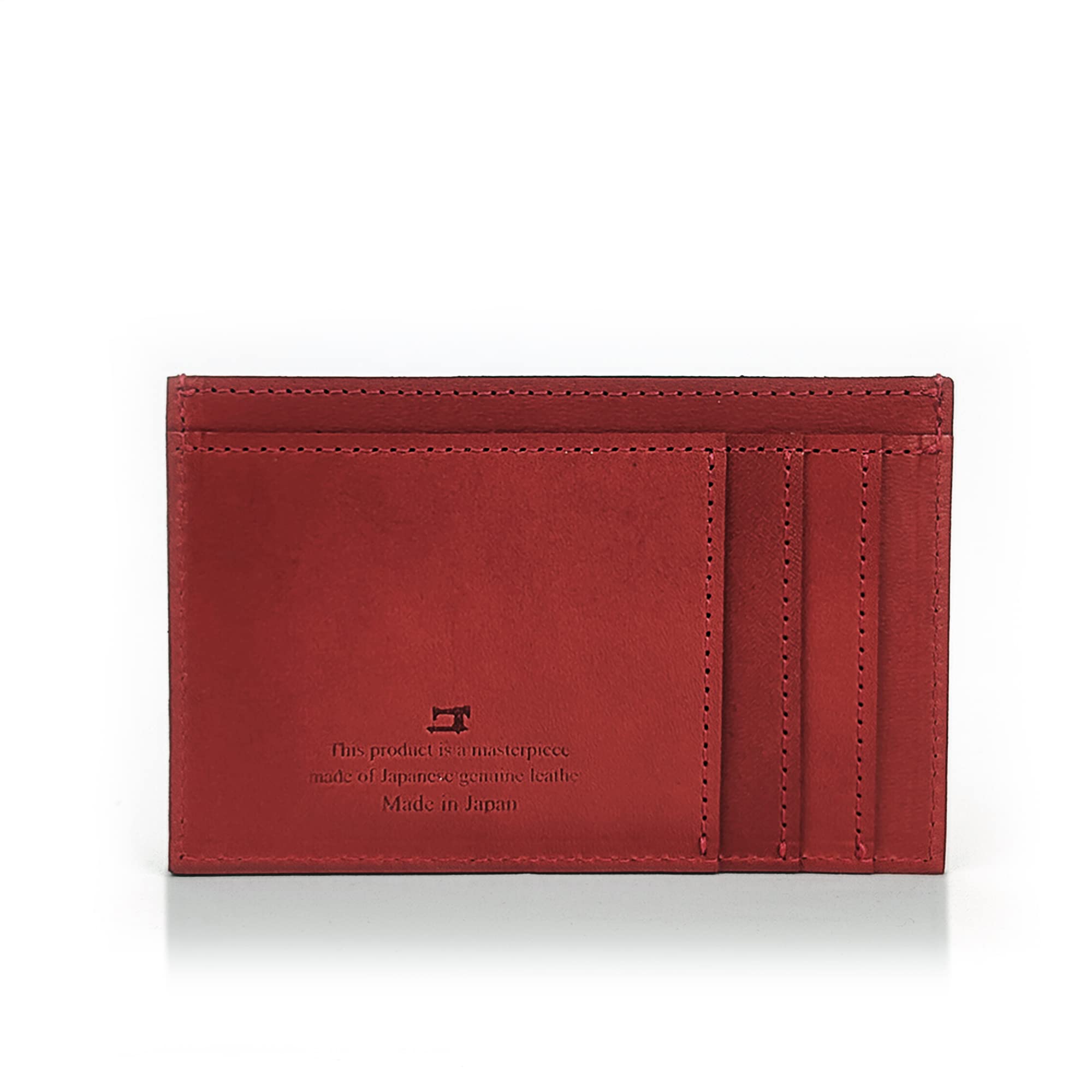 

Fragment Case Card Coin Tochigi Leather Genuine Leather Made in Japan [Tochigi Leather] Men s TGK-3478 (Red)