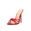 Size 45 46 47 48 Women Party Sandals Summer Elegant 13cm Thin High Heels Narrow Band Shoes Peep Toe RED Pumps