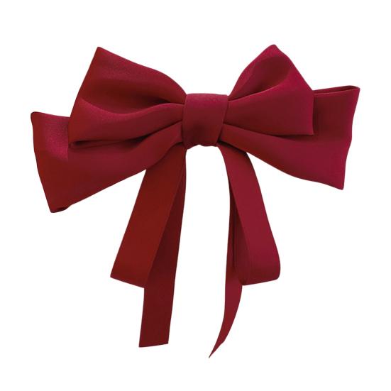 Hairpin Smooth Satin Hand-Sewn Three-Dimensional Ribbon Large Bow Hair Clip Hair Styling Tool Hair Accessories