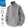 Jeanswest Men's High-Neck Solid Color Pullover Sweater