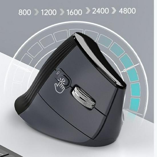 JOMAA Wireless Bluetooth RGB Ergonomic Vertical Mouse with Dual Mode & Speed Roller