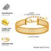 Vnox 12.5mm/6mm Wide Stainless Steel Mesh Chain Bracelet Necklace For Women,Gold Plated Link Oval Tail Fashion Jewelry Set
