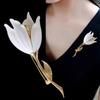 White Magnolia Brooch - Women's High-Class, Small-Scale Flower Brooch, Retro and Artistic Pin