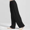 Men Pants Solid Color Elastic Waist Modal Casual Spring Trousers for Daily Wear
