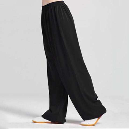 Men Pants Solid Color Elastic Waist Modal Casual Spring Trousers for Daily Wear