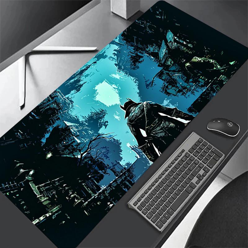 XXL Computer Anime Bloodborne Gamer XL Desk Mat Large Size Gaming Mousepad PC Keyboard Carpet Overlock Table Mouse Pad x