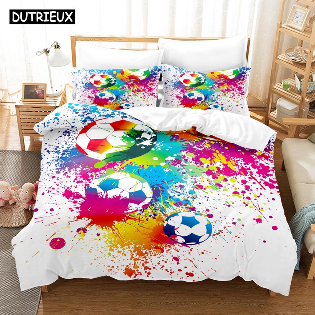 3D Football Bedding Sets Duvet Cover Set With Pillowcase Twin Full Queen King Bedclothes Bed Linen
