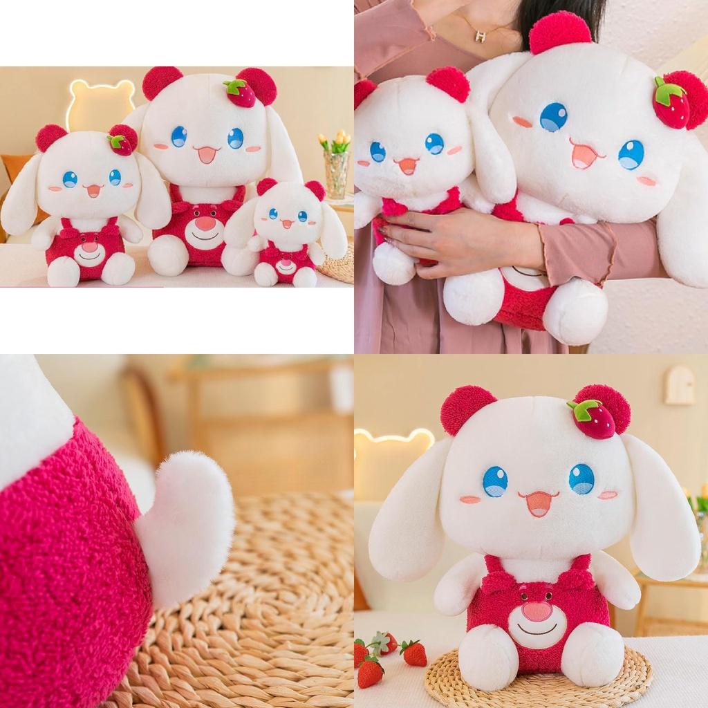 Cute Strawberry Bunny Plush Toy Strawberry Rabbit Transformation Doll For Kids And Adults Perfect Gift
