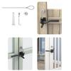 Sturdy Black Coated Alloy Gate Latches Pulls and Spring Set Portable Accessory for Security Door Operations 2 Set