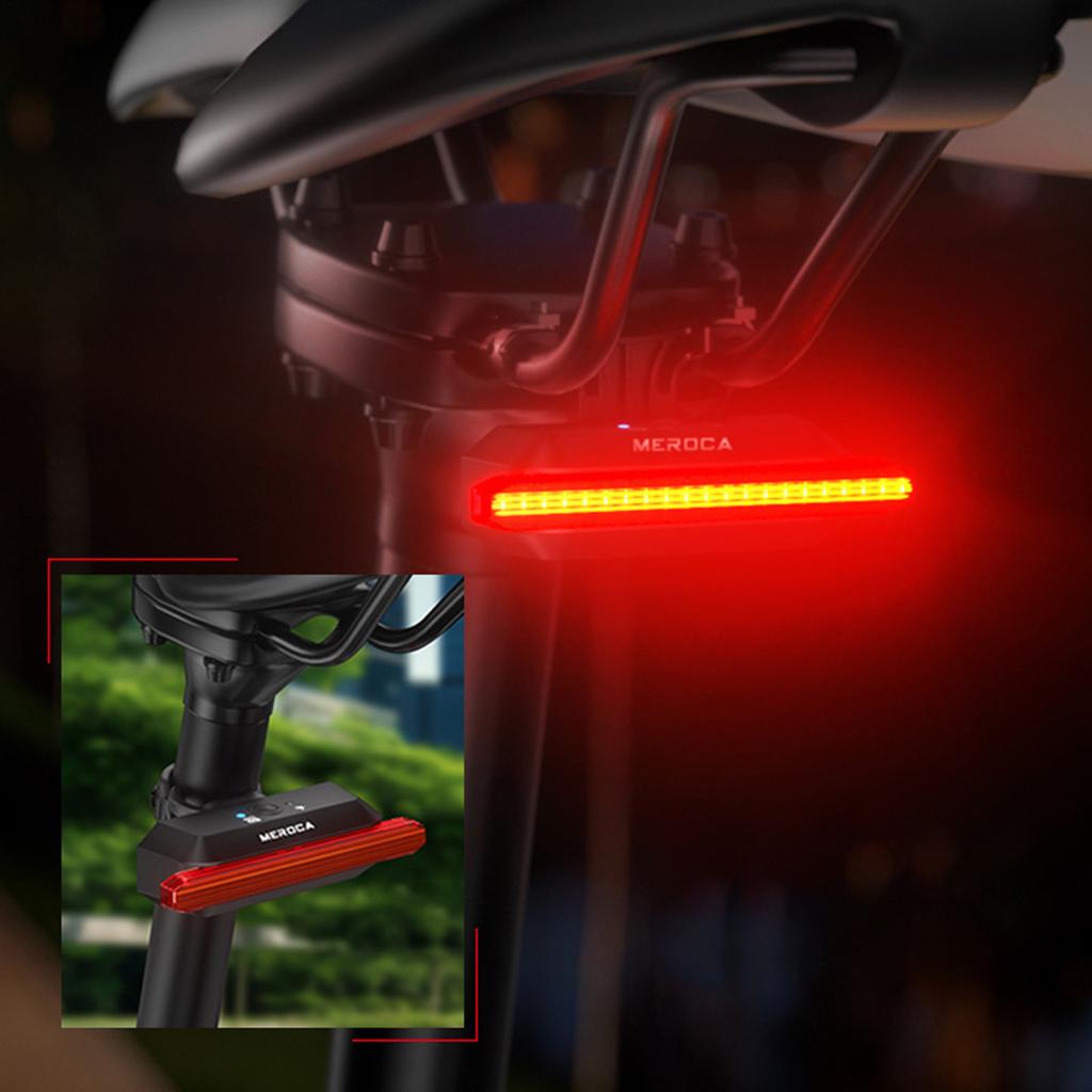 Bike Tail Light Rechargeable Intelligent LED Light for Night Riding with 6 Modes and IPX5