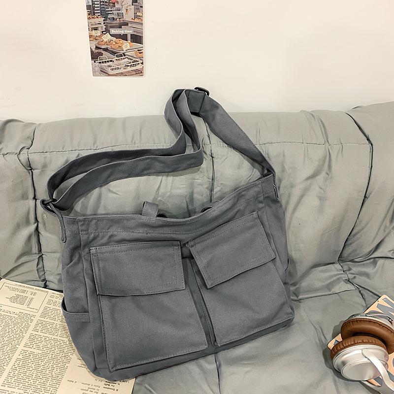 

Fashion Casual Tote Bag Trendy Versatile Shoulder Bag Large Capacity Sports Messenger Bag Women S Bag серый