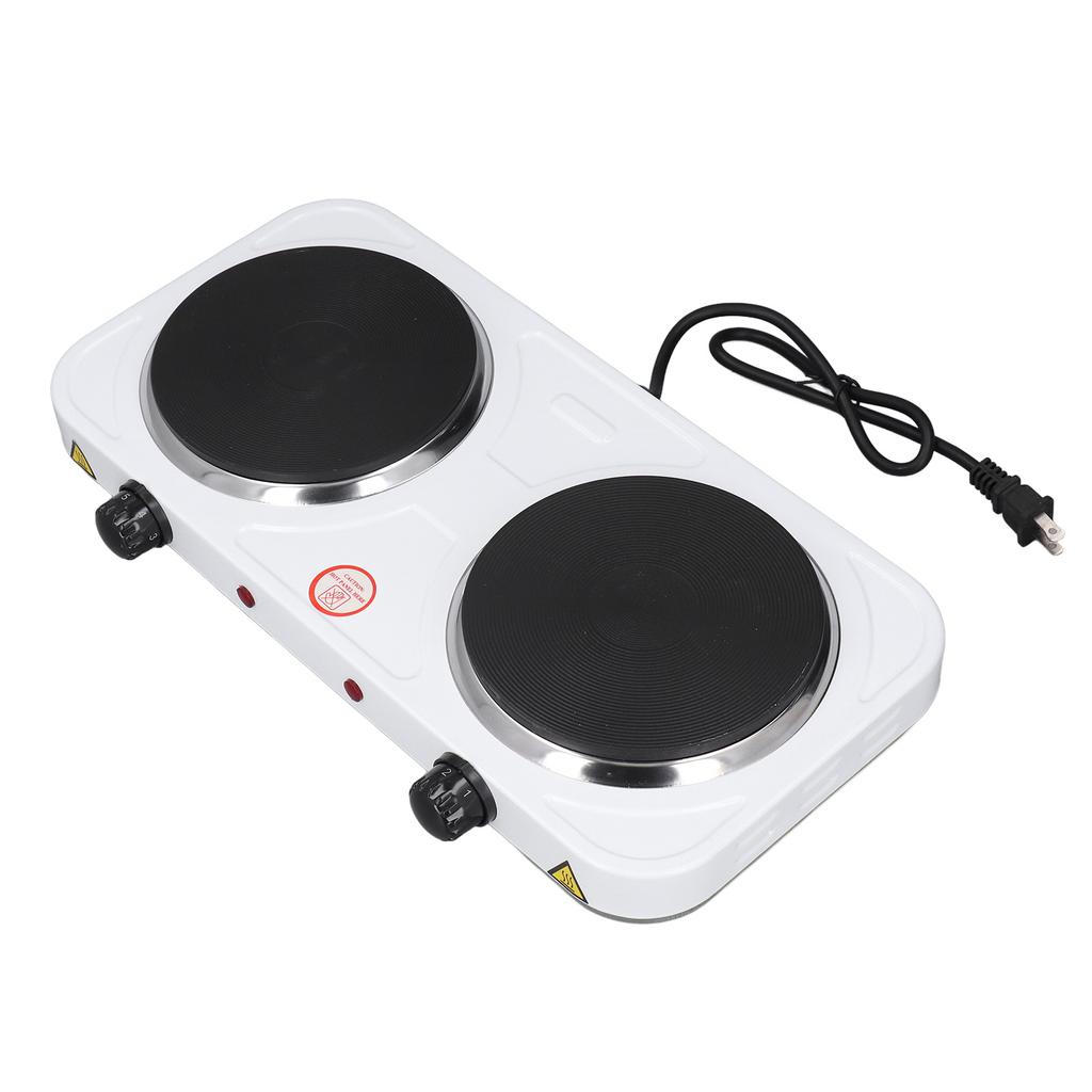 Electric Hot Plate 2000W Double Cooker Plate Countertop Electric Heater for Frying Boiling US Plug 1