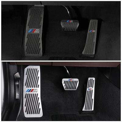 BADE9 New Foot Rest Fuel Brake Gas Pedal Pads Covers For 3 5 Series E39 E46 E87 E90 E91 F10 F30 F20 F25 F01 X5 X3 M4 Car Acce