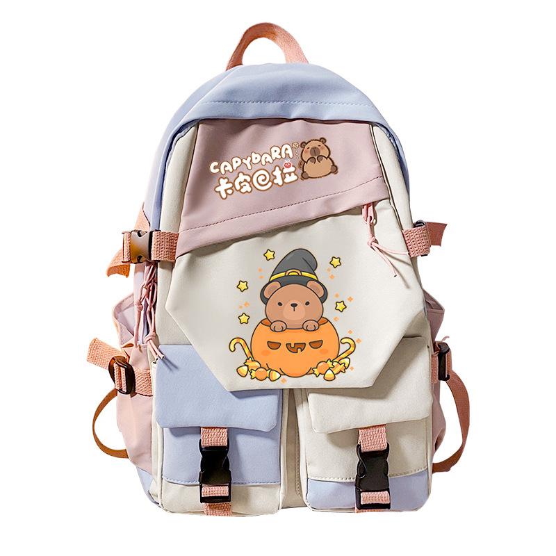 Kapibara's New Student Schoolbag, Personalized Fun Printing Trend, Campus Leisure Burden Reduction Backpack