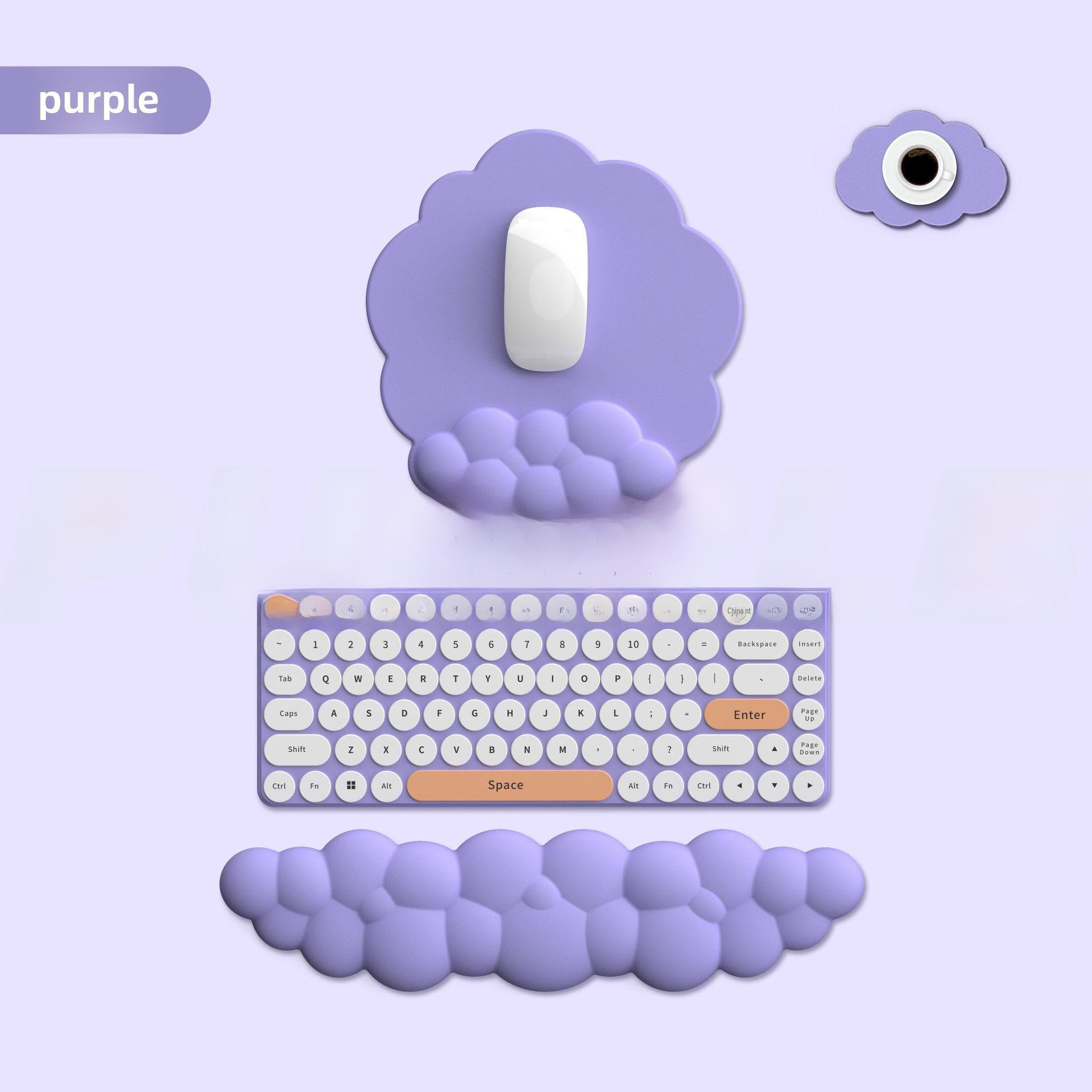 

Подставка под запястье для клавиатуры Cloud Gradient из силикона: Нескользящий коврик для мыши для девочек и мужчин, идеально подходит для использования в офисе и на рабочем столе