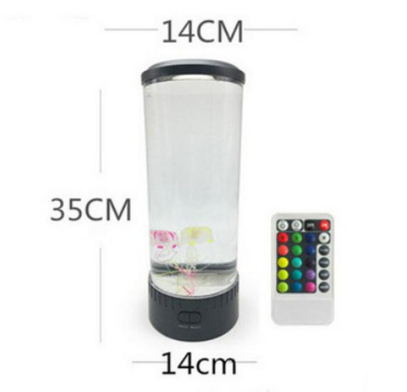 Creative LED Jellyfish Light - Cylindrical USB Plug-in with Color-Changing Atmosphere for Nighttime Illumination