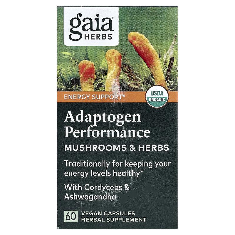 Adaptogen Performance, Mushrooms & Herbs, 60 Vegan Capsules