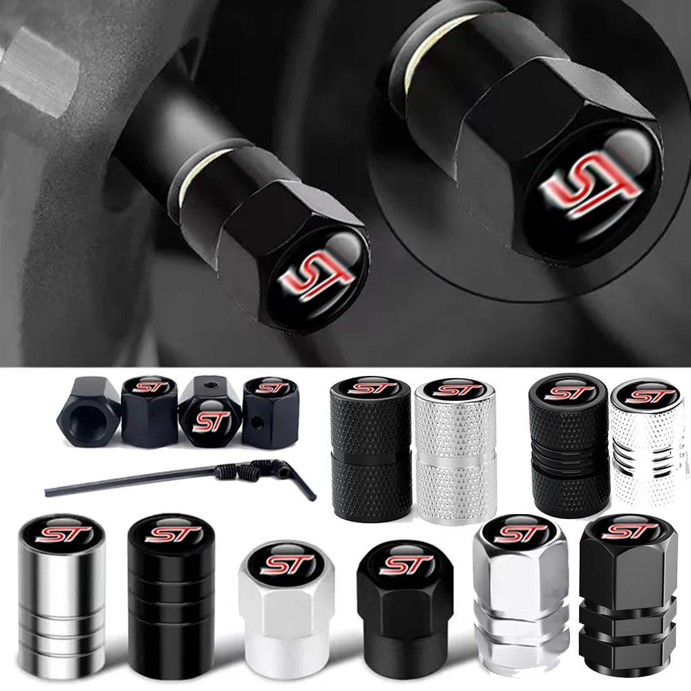 ZKBGQ1 4Pcs/set High Quality Car Valve Caps Stem Case Covers For ST Line Accessories Wheel Valve Dust Caps Tyre Rim Stem Cover For Ford