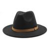 Men'S And Women'S Top Hat Flat Edge Straight Edge Suede With Accessories Woolen Jazz Hat