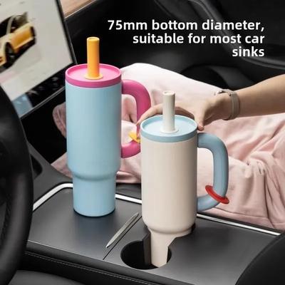 2025 New Stylish Stainless Steel Straw Insulated Ice Cup 40OZ- Thick, Portable Handle Design for Trendy Hydration
