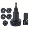 Wheel Hub Rust Removal Tool Wheel Hub Axle Brake Disc Grinding Head - Hardened Plastic Model - Wheel Hub Rust Removal Tool + 5 Grinding Heads