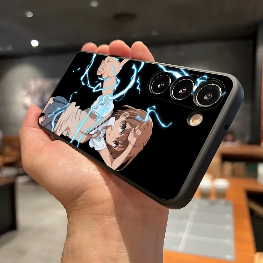Scientific Railgun Misaka Mikoto Phone Case For Samsung A56 A36 A26 A16 A15 A25 A35 A55 A14 A34 A24 A54 Black Soft Shell