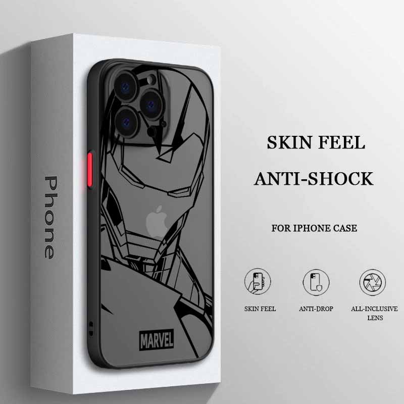

Логотип Людина-павук Залізна людина Для iPhone 17 Air 16E 16 15 14 13 12 11 8 7 mini Pro Max Plus Матовий напівпрозорий м який чохол для телефону iPhone 17 AIR