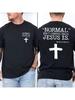 Unisex Tee Shirt Jesus Christ Back Printing Tshirt Fashion Graphic Tops Gift For Christian Jesus Streetwear Oversized Y2k Clothing