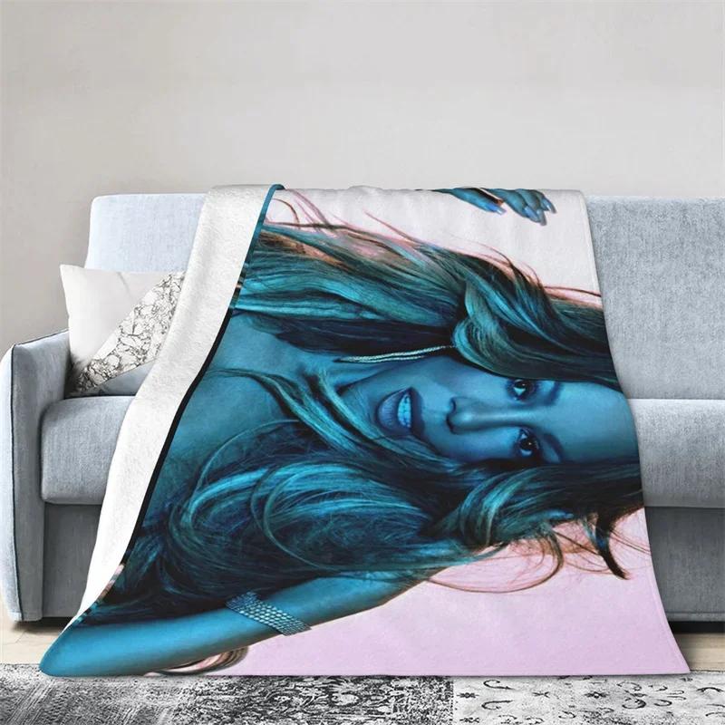3D Print Mariah Carey Blanket Soft Sofa Cover Throw Blanket Fleece Tapestry Christmas Warm Bed Blankets for Bedroom Couch 75x90cm