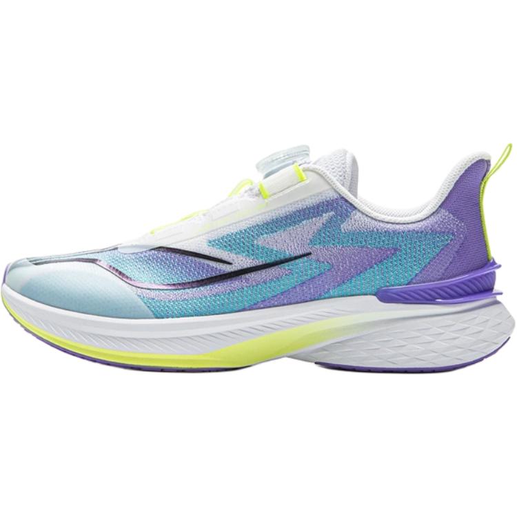 Li Ning Kids Running Chifeng V2 Comfortable Versatile Durable Low-Top Running Shoes Kids Running Shoes Purple Blue YKFV094-3