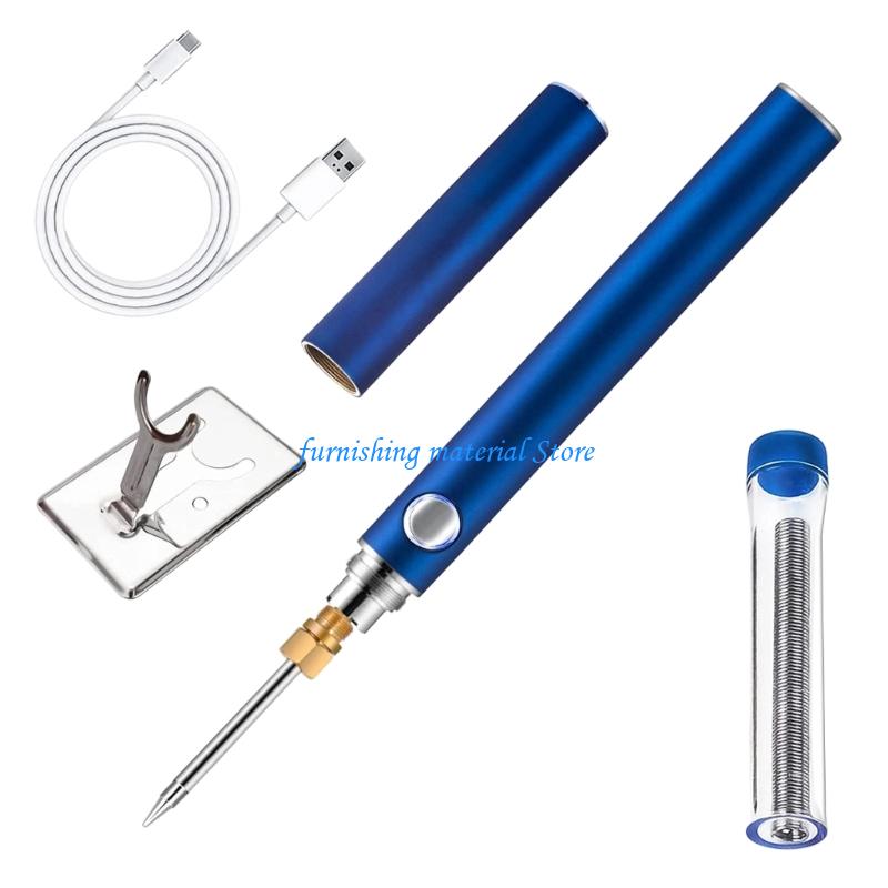 Y5GD USB Rechargeable Soldering Iron Featuring Four Temperature Setting Comfortable Grip for Rapid Warming Lightweight Portable