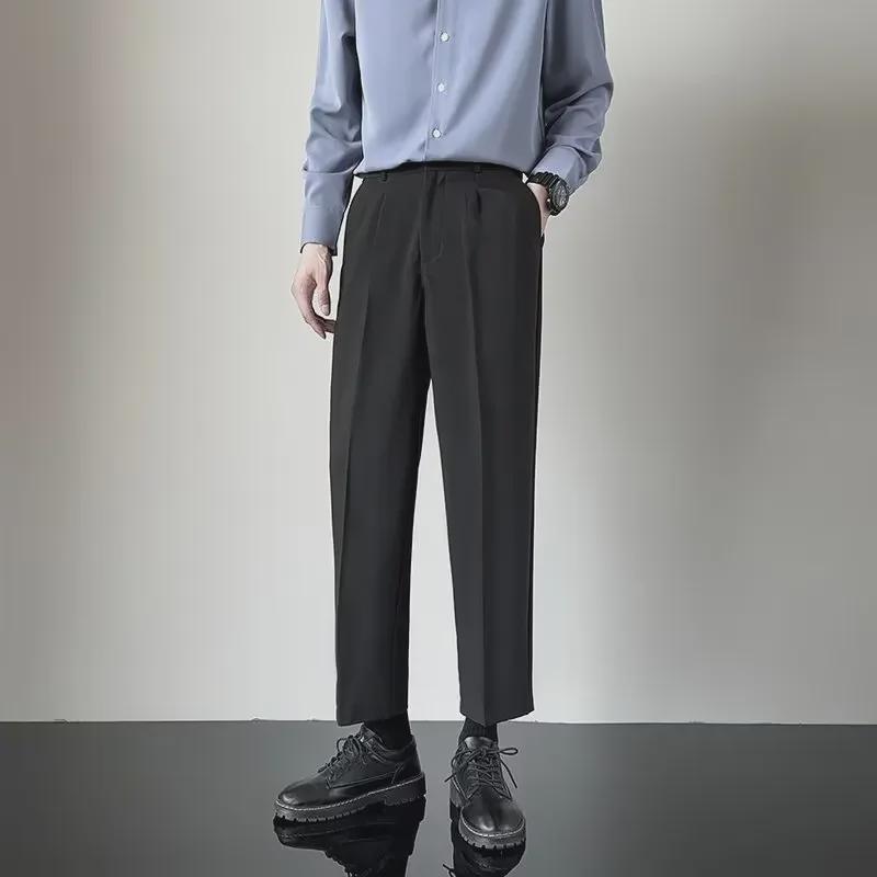 Men's Korean Style Wide-Leg Summer Casual Trousers