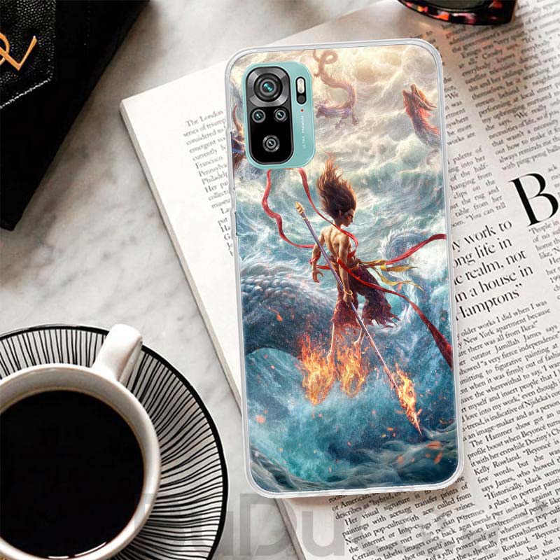 

Nesha Nezha Cartoon Cover For Xiaomi Redmi Note 14 13 12S 12 11 Pro Plus Phone Case 11S 10S 10 11E 11T + 9S 9 Print Coque Redmi Note 14 Pro 5G