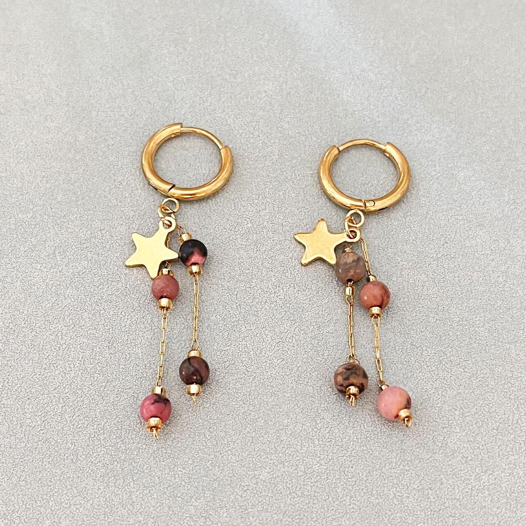 European and American Retro Beaded Tassel Earrings - Elegant Light Luxury Design