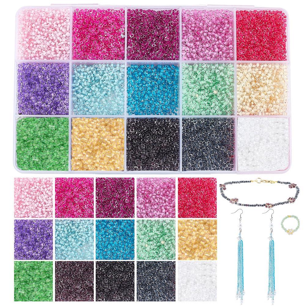

PH PandaHall Pieces 2мм Стеклянный бисер в 15 цветных стеклянных маленьких круглых поделочных DIY-поделочных ювелирных аксессуарах 12 000 цветов, бусины, бусины, материалы,