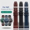 High Quality Italian Cow Leather Watchband for IWC Big Pilot IW388103 IW378005/003/001 Mark 18 Men Watch Strap 20 21mm Bracelet
