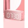 Mirror Digital Alarm Clock Bluetooth Speaker with Temperature Display FM Radio TF Card Playback Dual Alarms Multifunctional