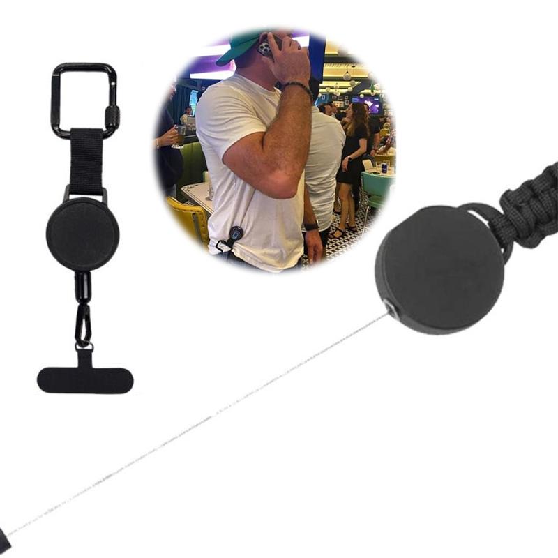 Zatahovací poutko na telefon Přenosné protikrádežové popruhy na mobilní telefon Zabraňují pádům Šňůrky na telefon pro ženy muže