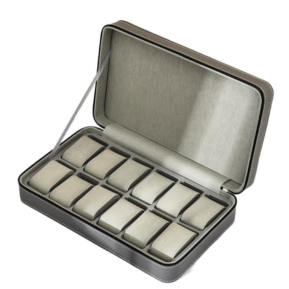 PU Watch Storage Box 6/10/12 Grids Watch Organizer Multipurpose Watch Display Box  Gift