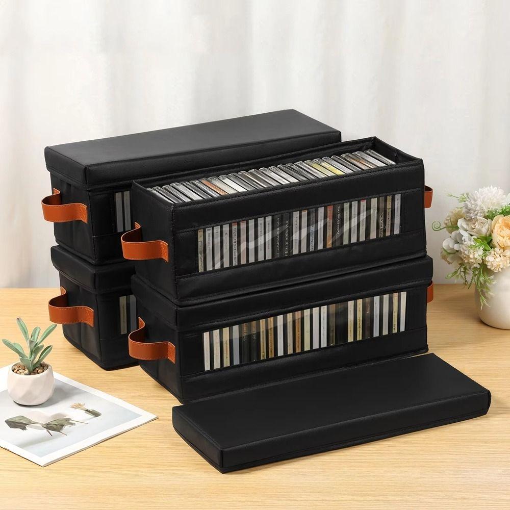 Dust-proof Visible Window CD Storage Box Large Capacity CD Case Disc Organizer Office